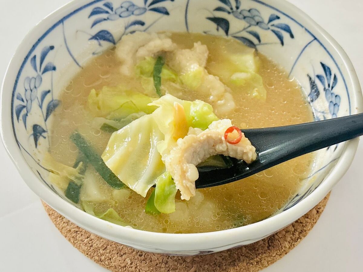 もつ鍋風スープ