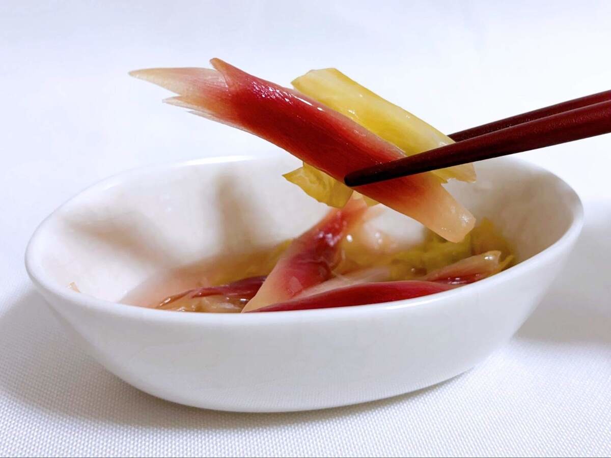 みょうがとキャベツの甘酢漬け