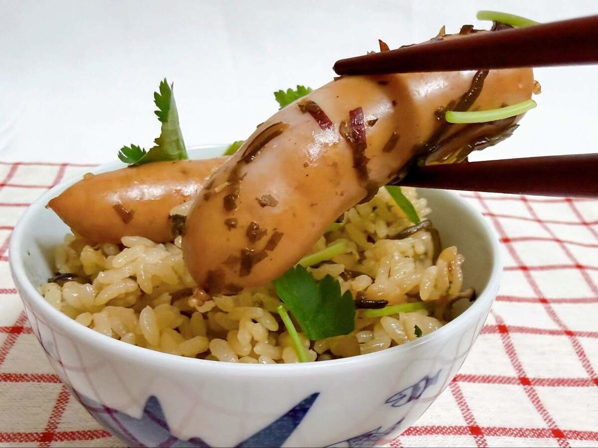 塩昆布で！シャウとしめじの炊き込みご飯