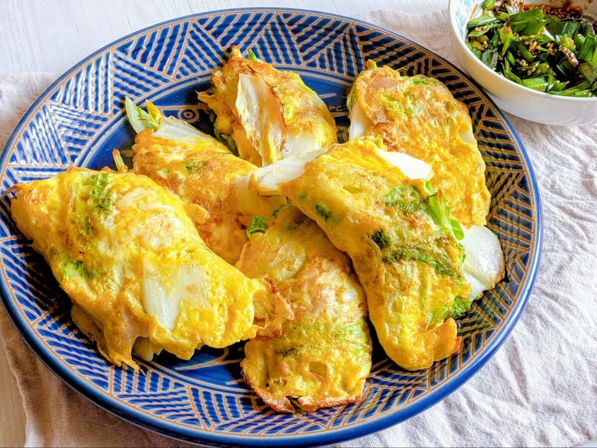 長谷川あかりさん「白菜と豚バラ肉のふんわり卵焼き」