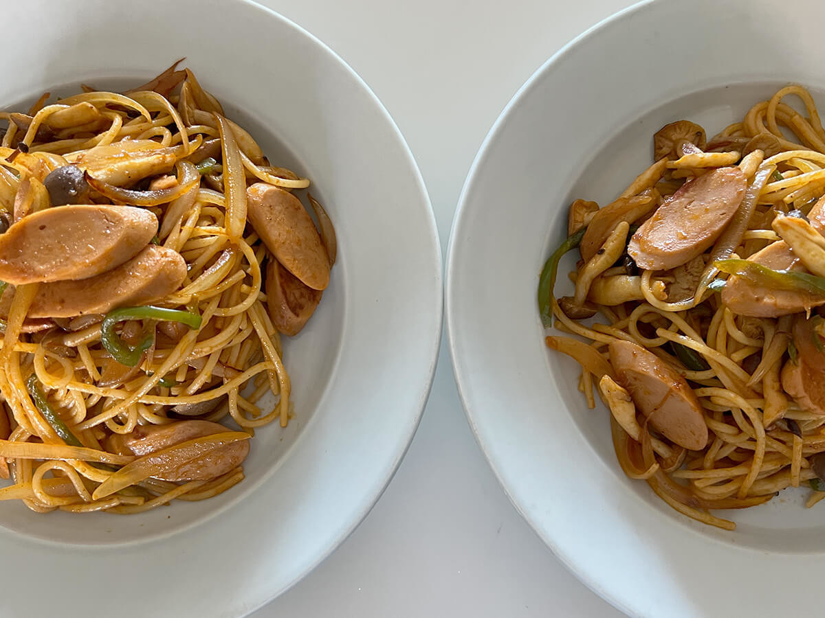 魚肉ソーセージナポリタン