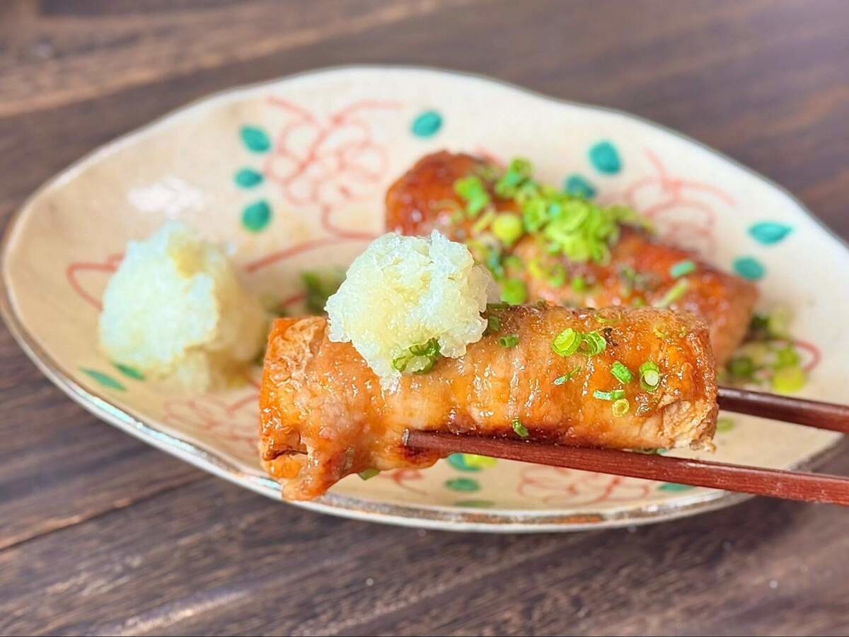 まるみキッチンさん「厚揚げの豚バラ巻き」のレシピ