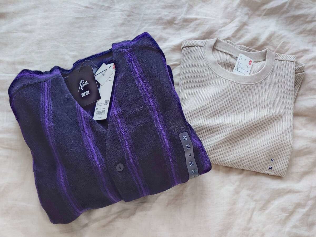 「ユニクロ冬服」カーディガン&シャツ