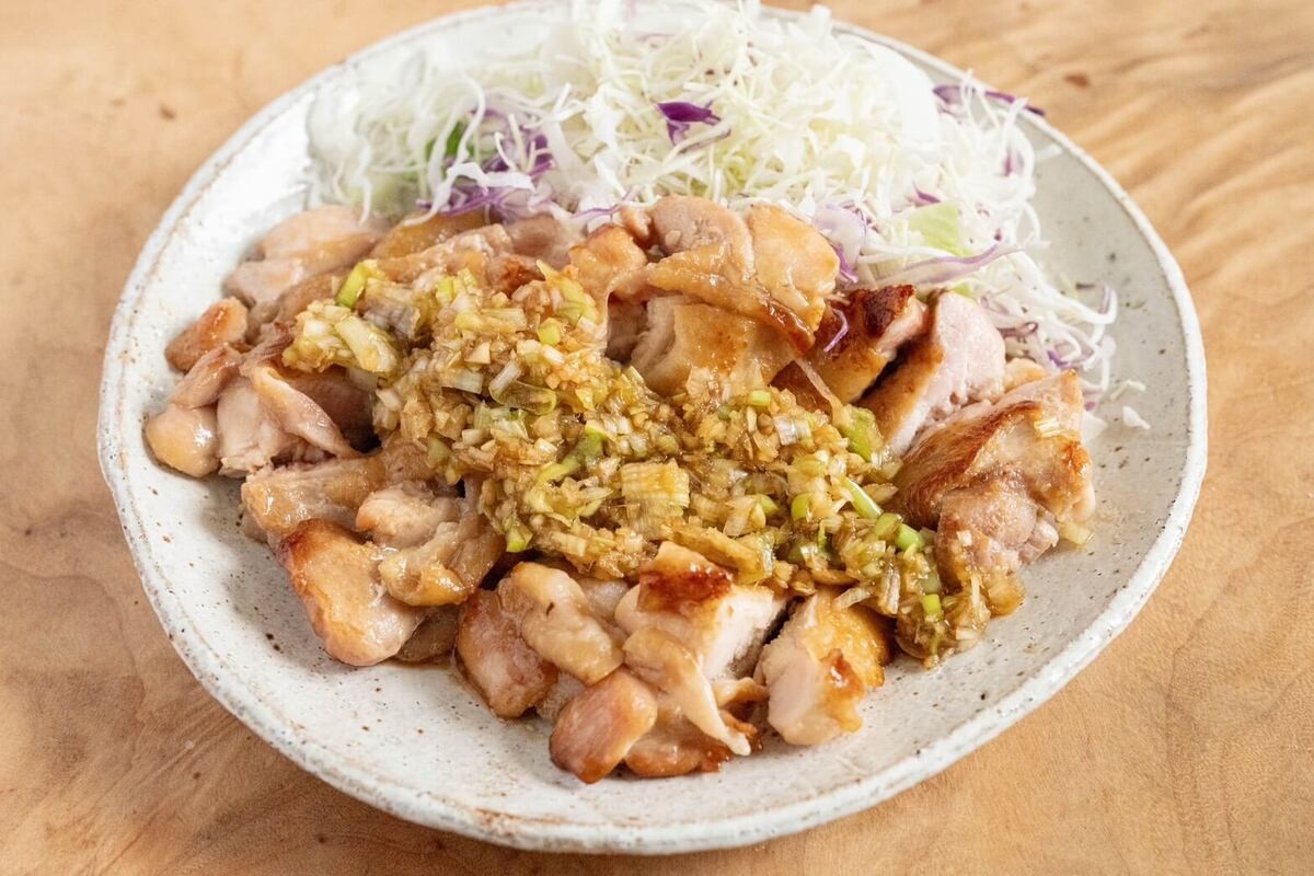 炭火焼チキンの葱ソース