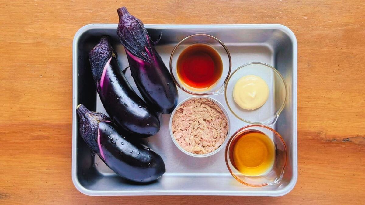 「なすの和風ツナマヨあえ」