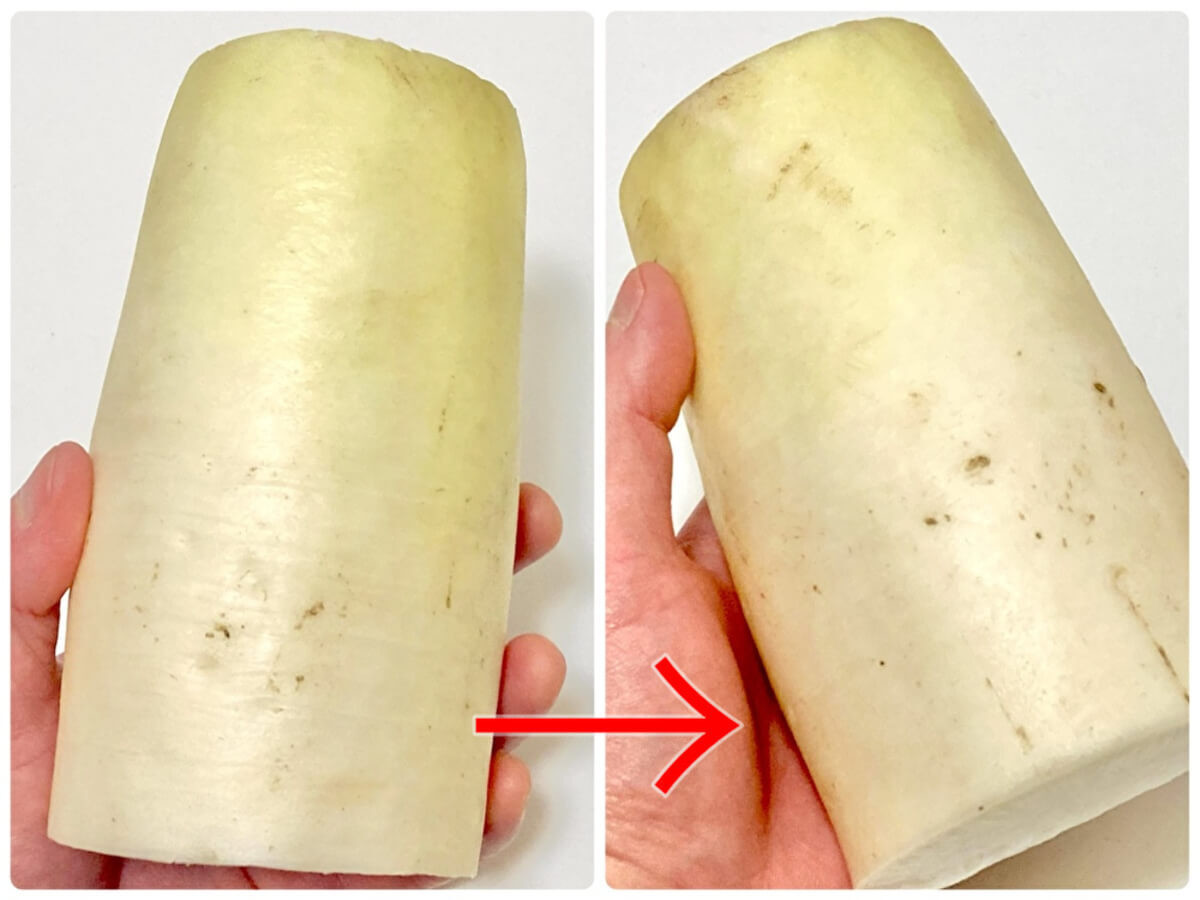 ぶよぶよ・シワシワ大根は、条件付きで食べられます