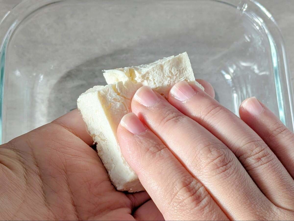 使いかけ豆腐、水入れる？入れない？