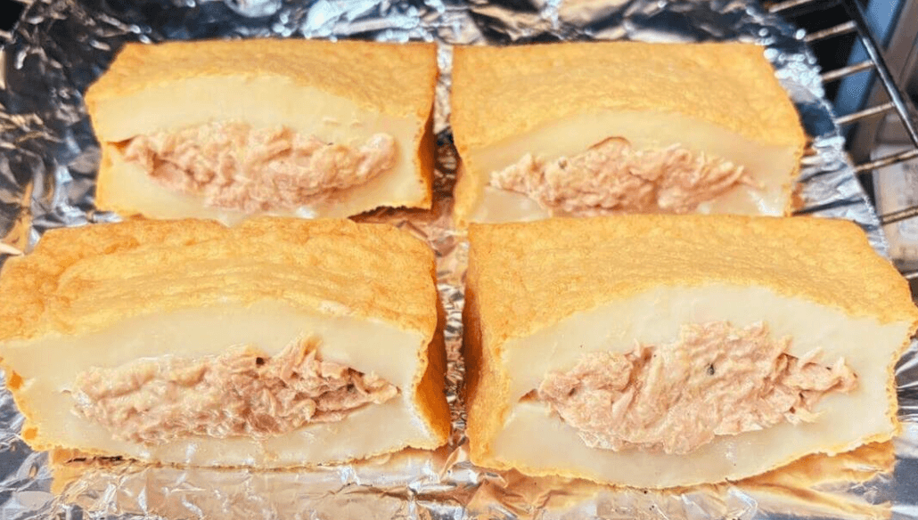 厚揚げのツナマヨ包み焼き