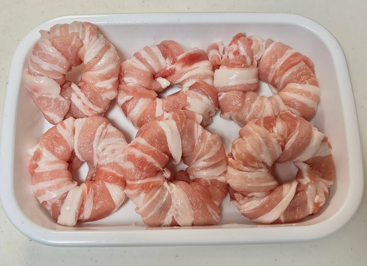 アキオさん「豚巻き大根の塔」