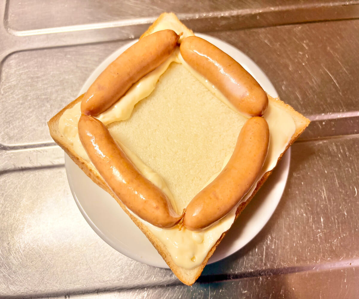 ウインナー×マヨ×チーズ
