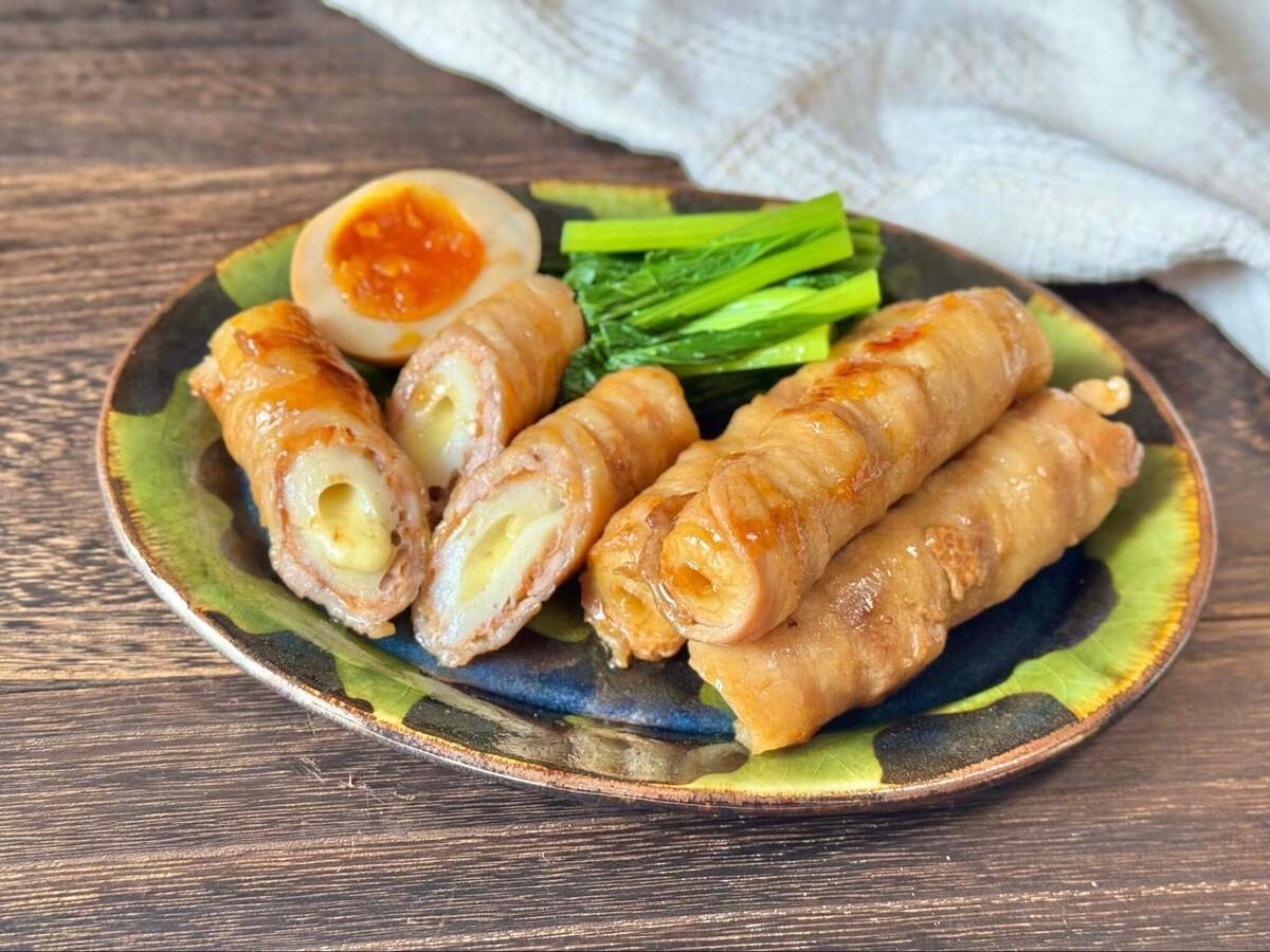 まるみキッチンさん「厚揚げの豚バラ巻き」のレシピ