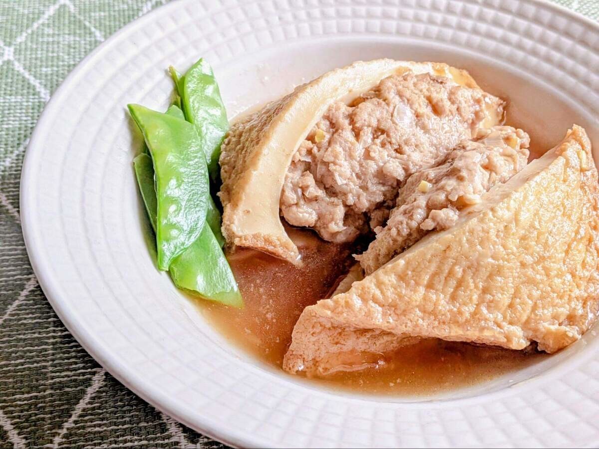 厚揚げの肉詰め