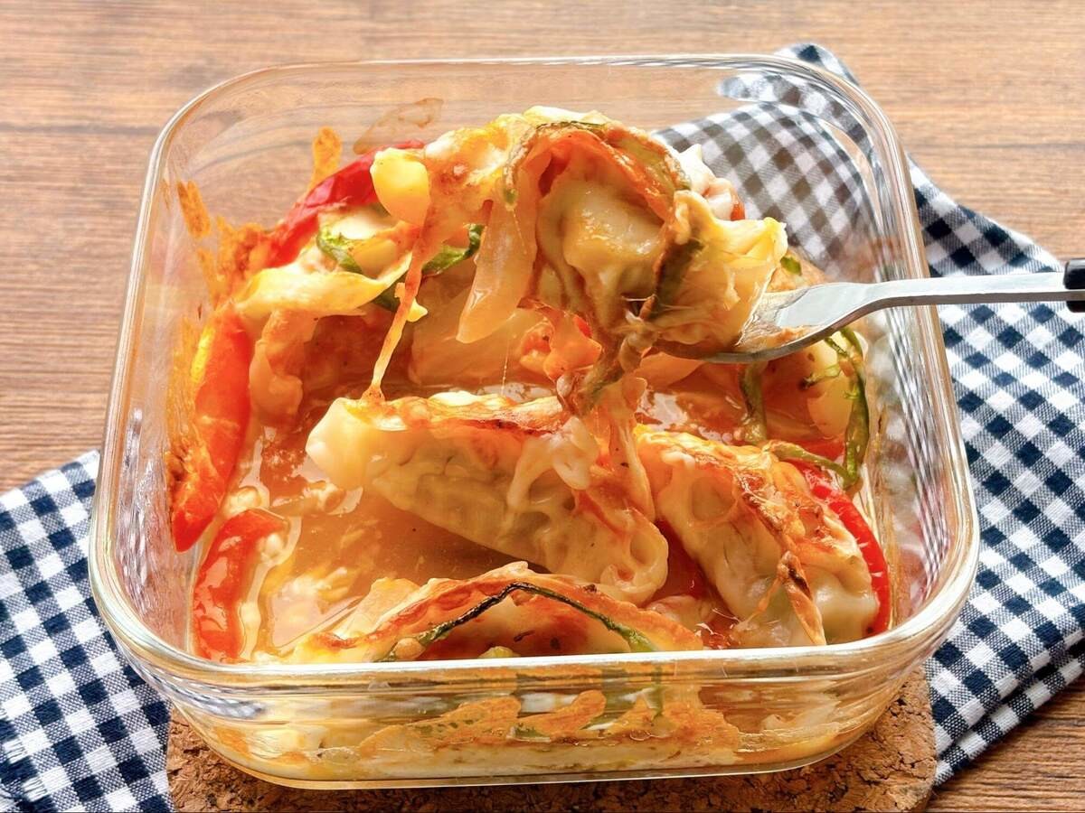 味の素冷凍食品「ギョーザのピザ風」のレシピ