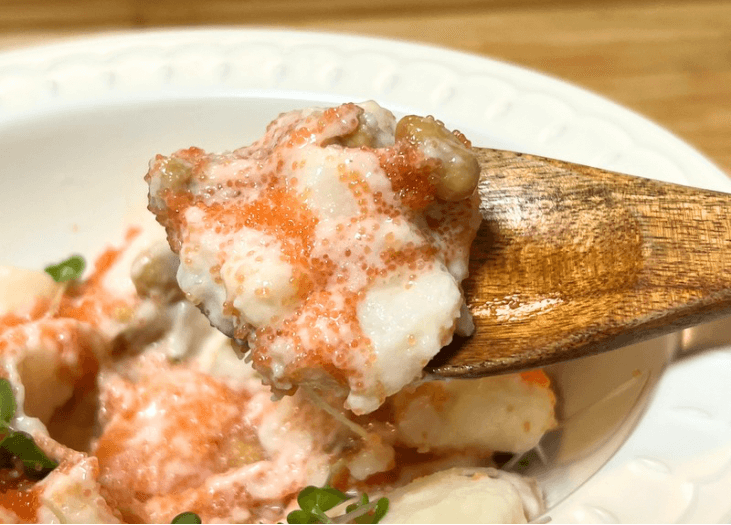 納豆創作料理 夏豆さん「明太子と納豆のポテサラ」