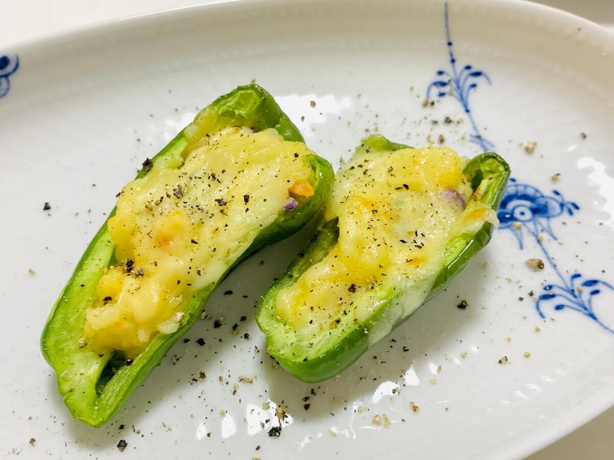 義母が孫に捧げる「ピーマンのポテサラ詰め」
