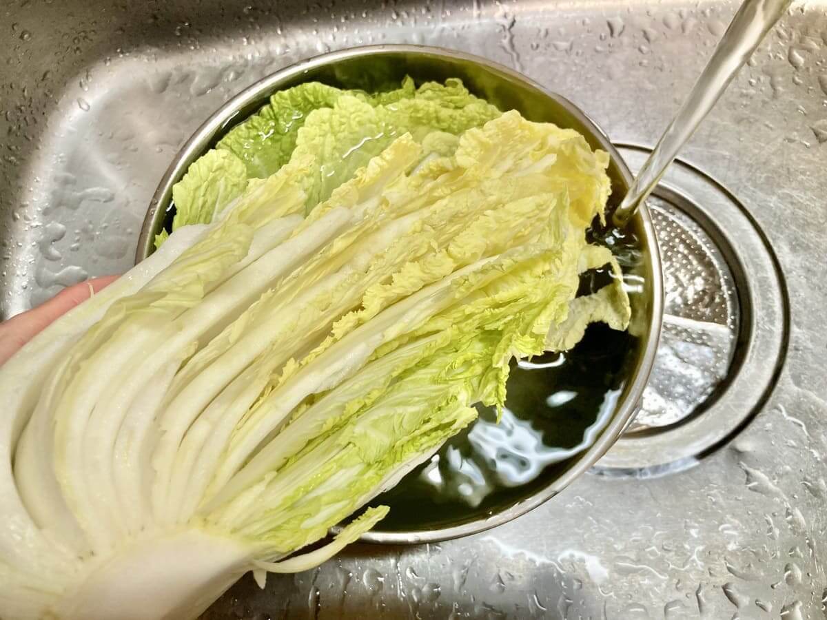 正しい白菜の洗い方
