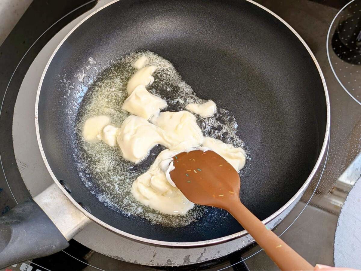 スナップエンドウとホタテのバター炒め