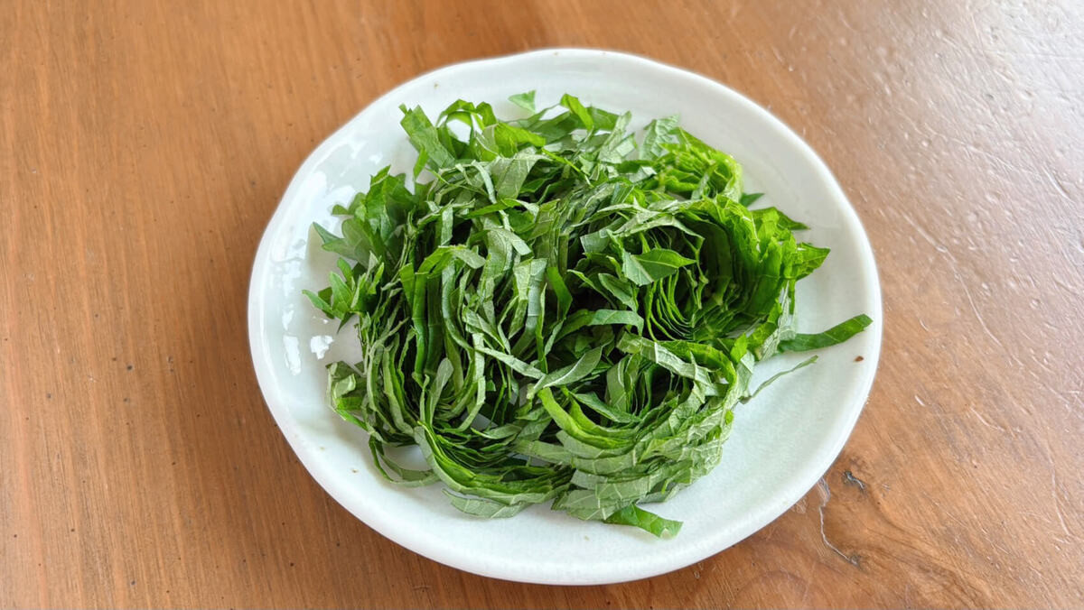 大葉が香るみそしょうがそぼろ