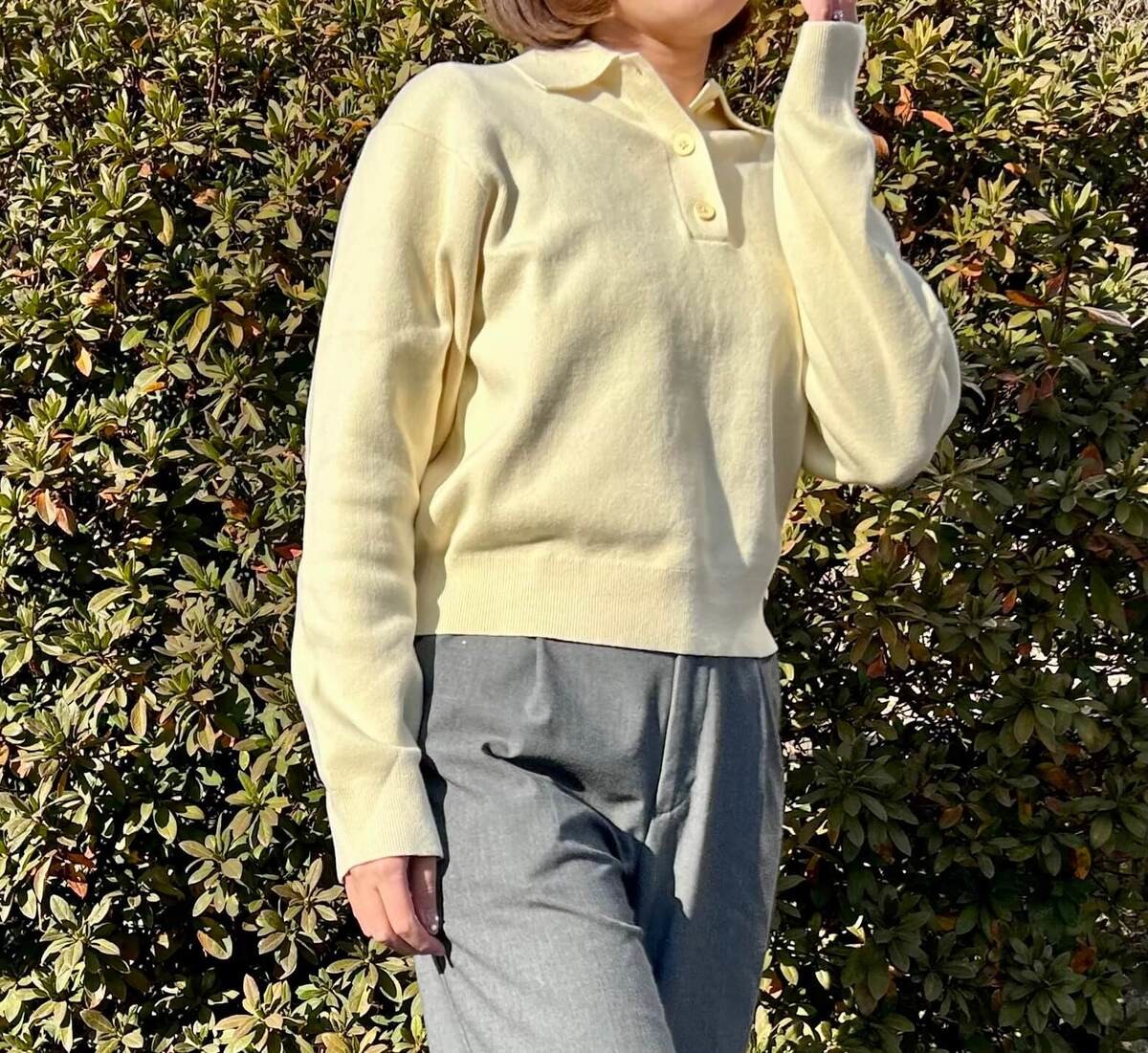 スムースコットンポロセーター