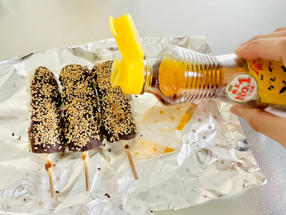 スーパーの串団子を「なんちゃってごま団子」にアレンジ