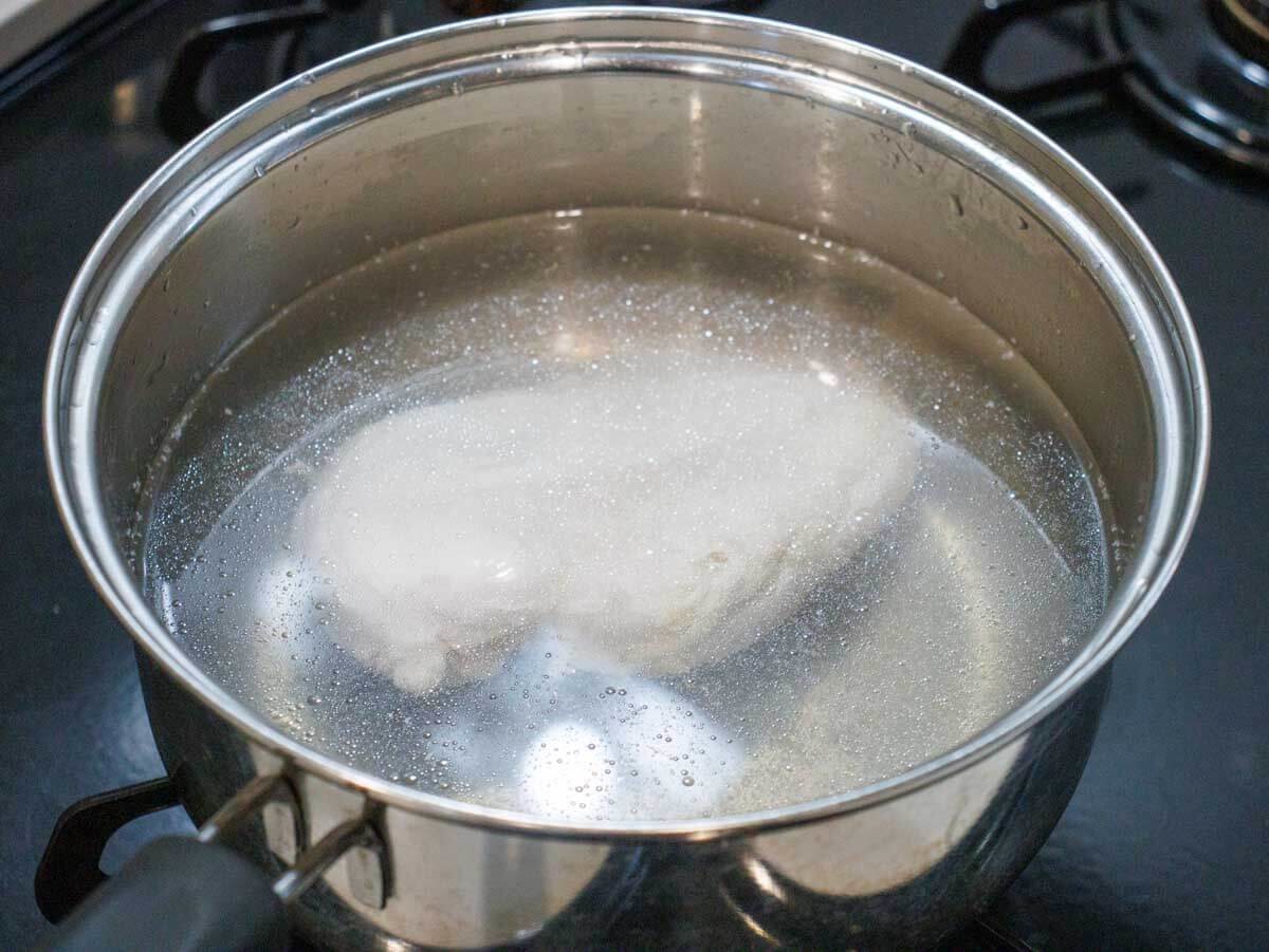 自家製鶏ハムの低温調理