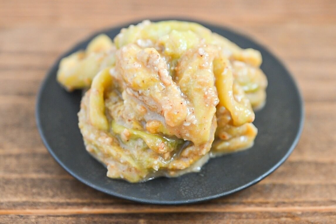 「レンジ蒸なすのごま和え」のレシピ