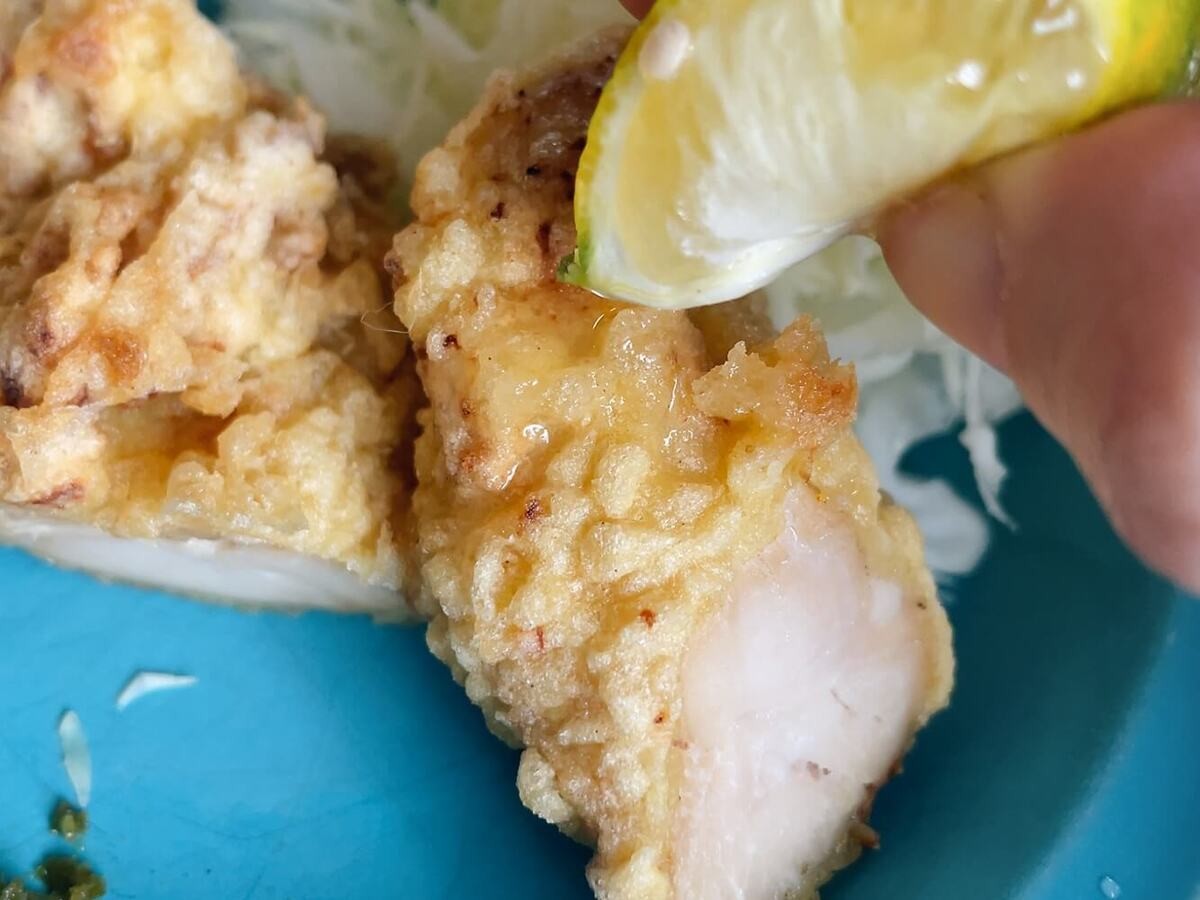 「とり天×柚子胡椒」試してみた