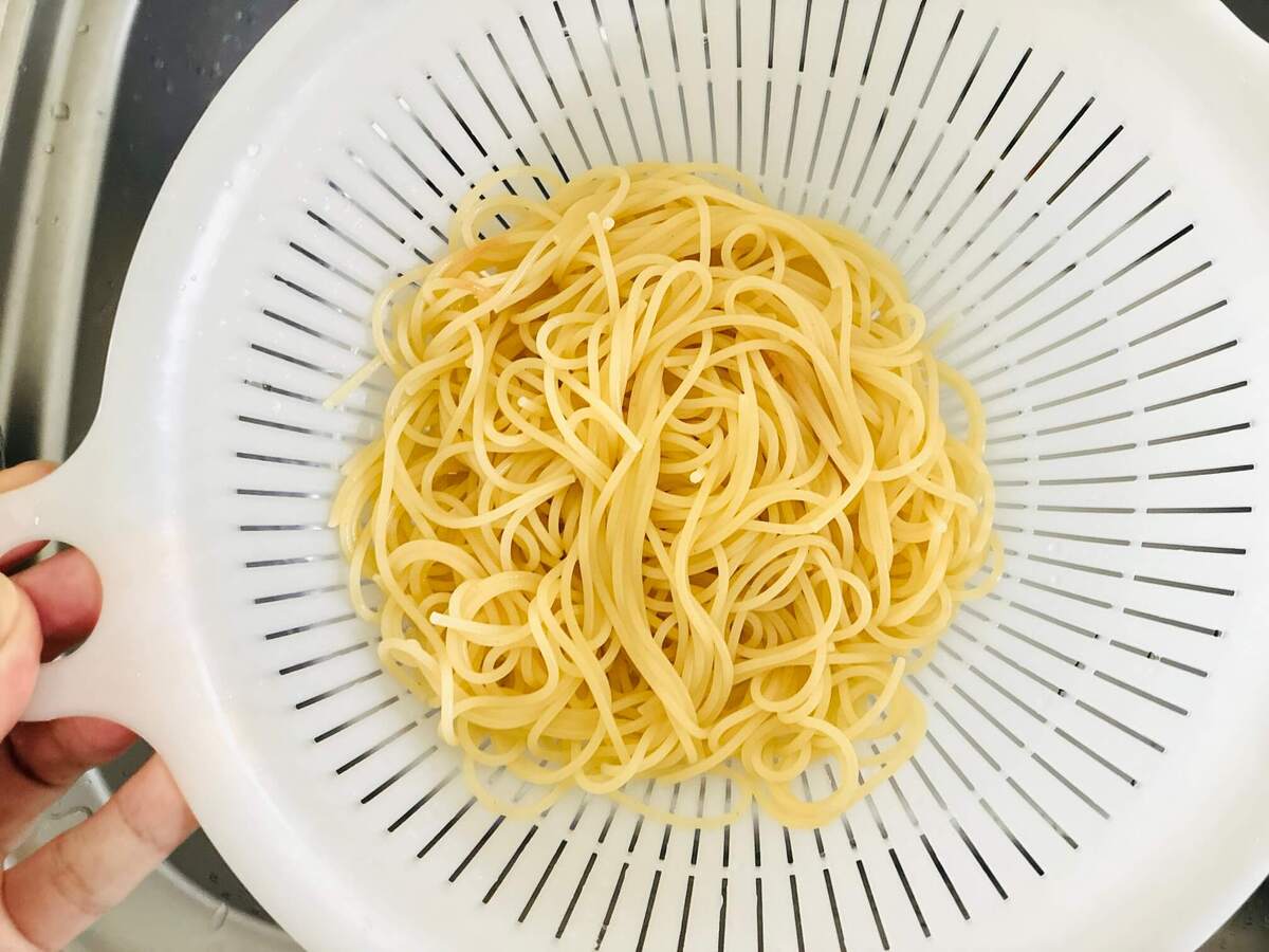 ツナとおろしの冷製ぽんパスタ