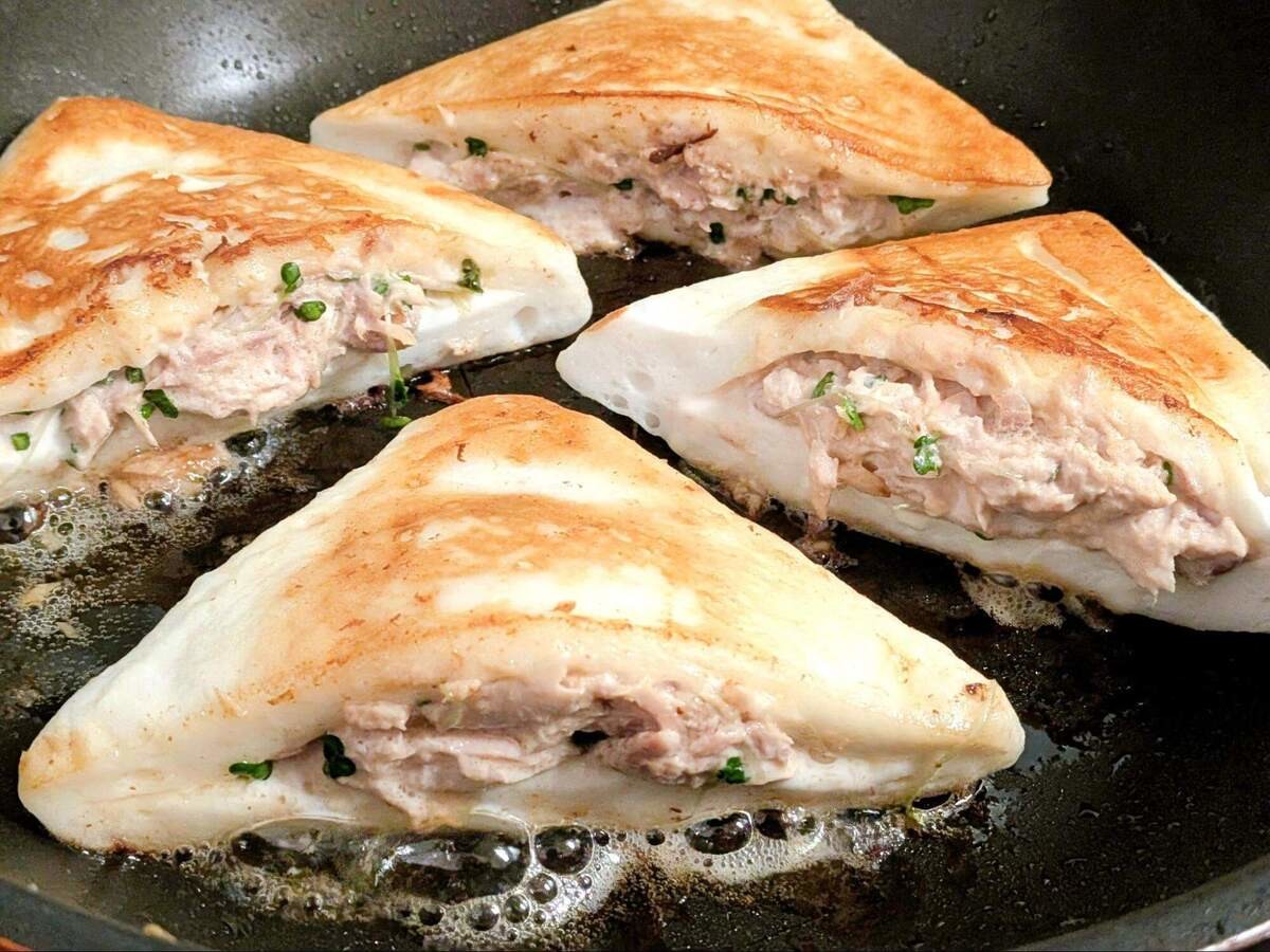 村上農園さん「ツナマヨはんぺん焼き」のレシピ