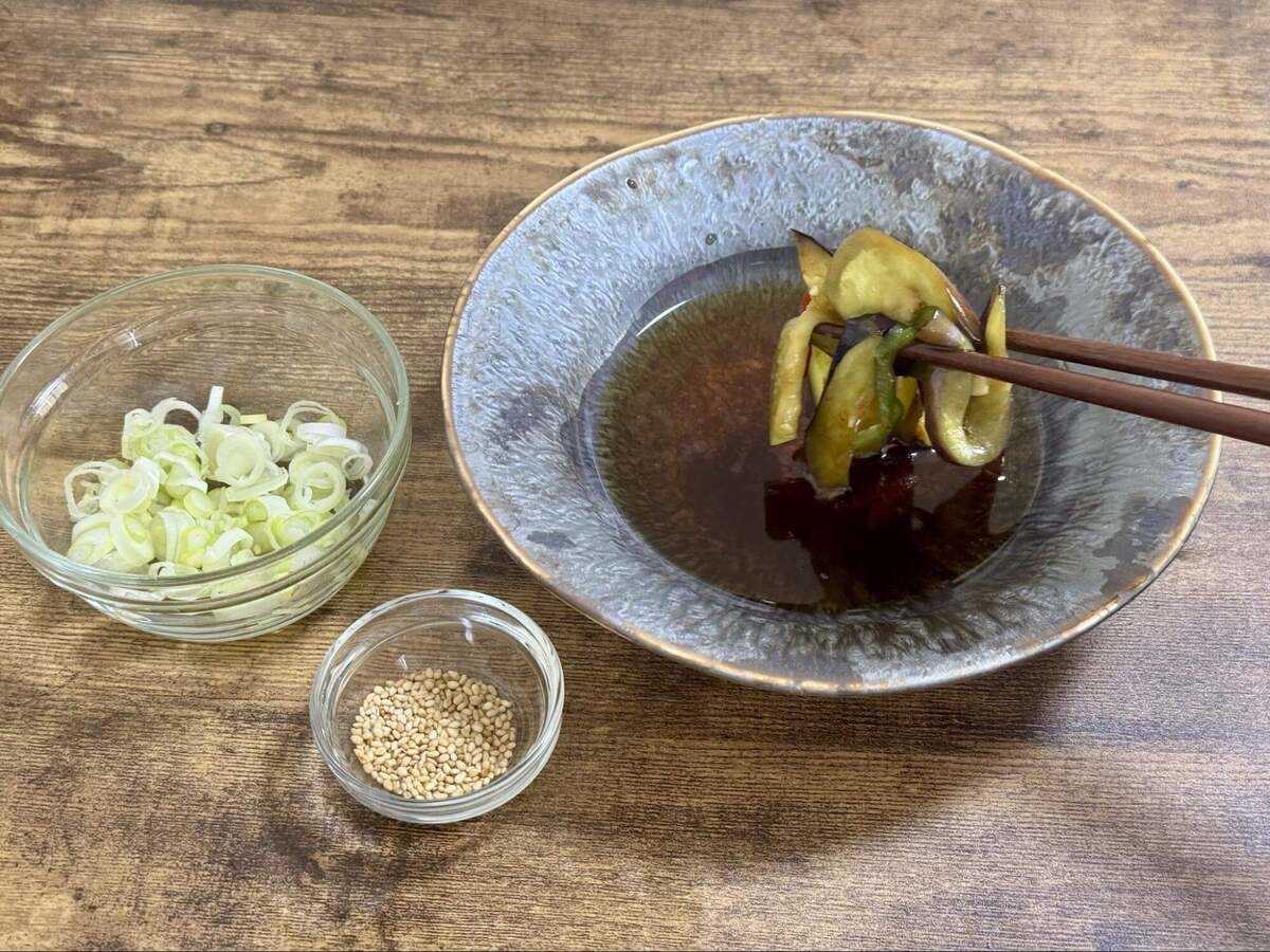 ナスつけ蕎麦