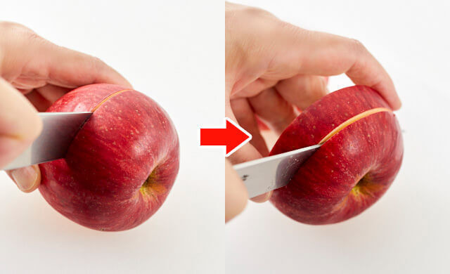 「皮付き&輪切り」りんごのおいしい切り方と保存