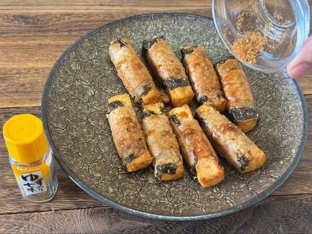 厚揚げの豚肉巻き