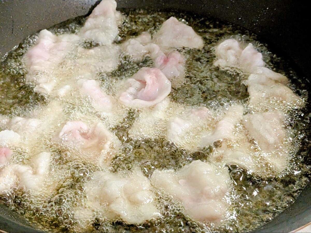 なすと豚肉の揚げ浸し