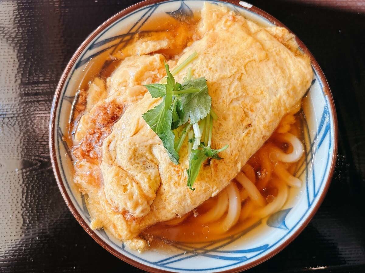 丸亀製麺「だし玉肉づつみうどん 並（税込890円）」