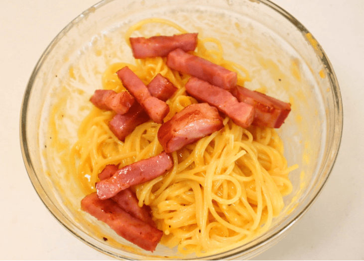 ZIP!「舘様のカルボナーラ」の再現