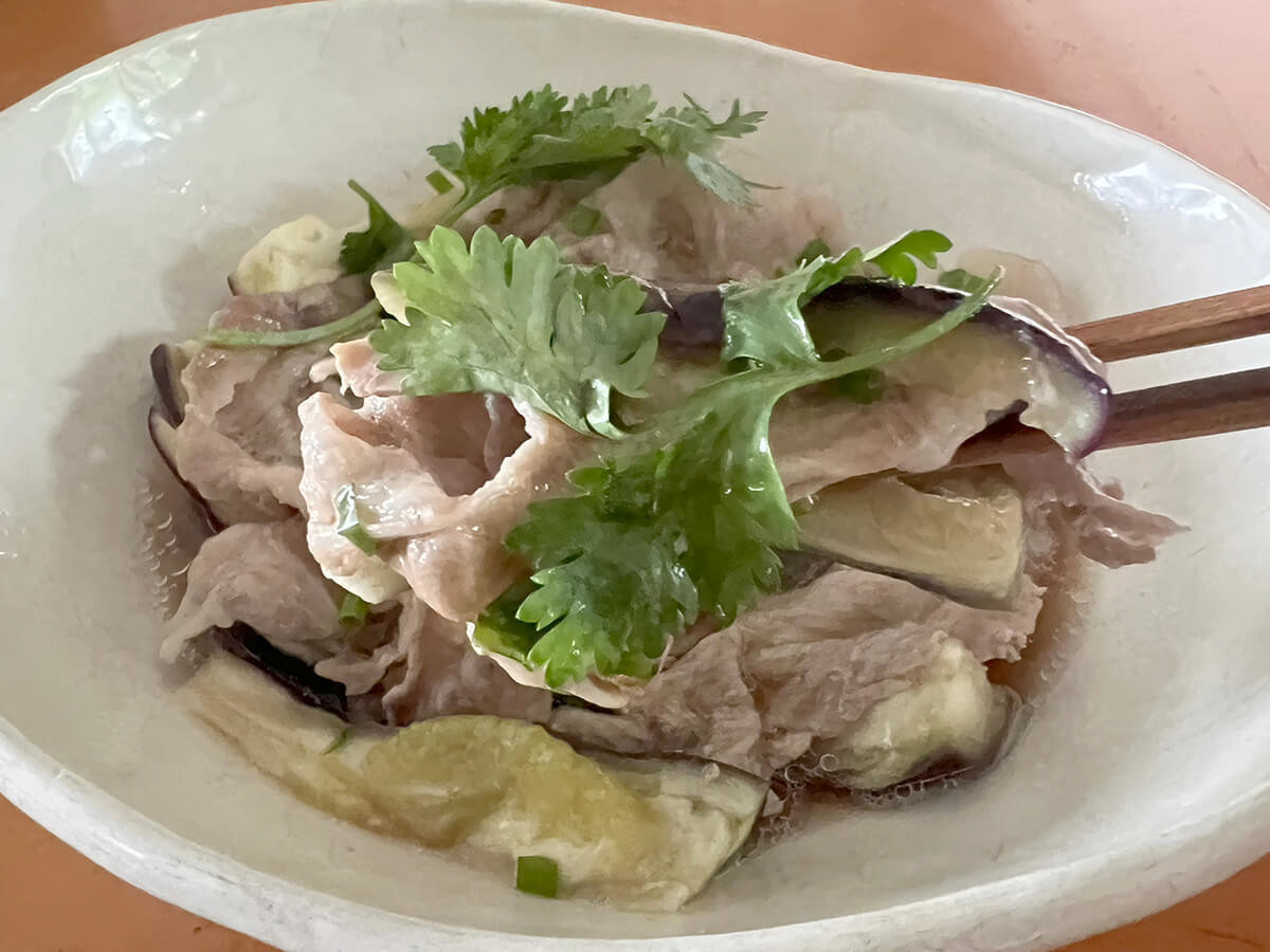 豚肉となすの重ね蒸し