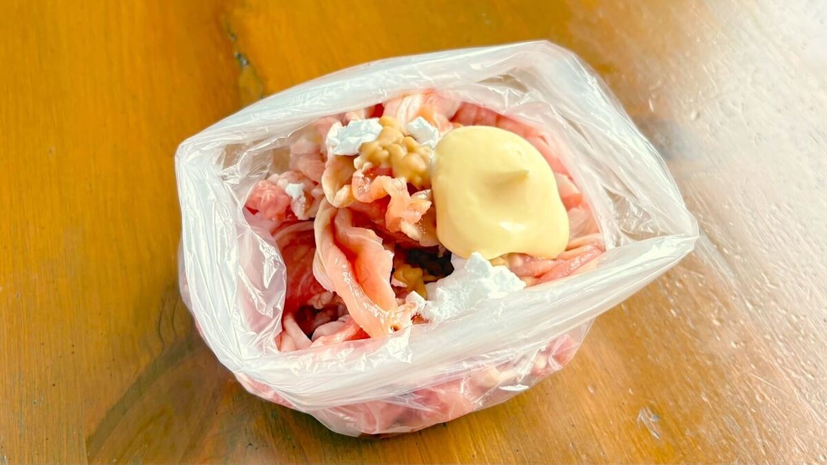 脱サラ料理家ふらお「豚こまのマヨぽん焼き」