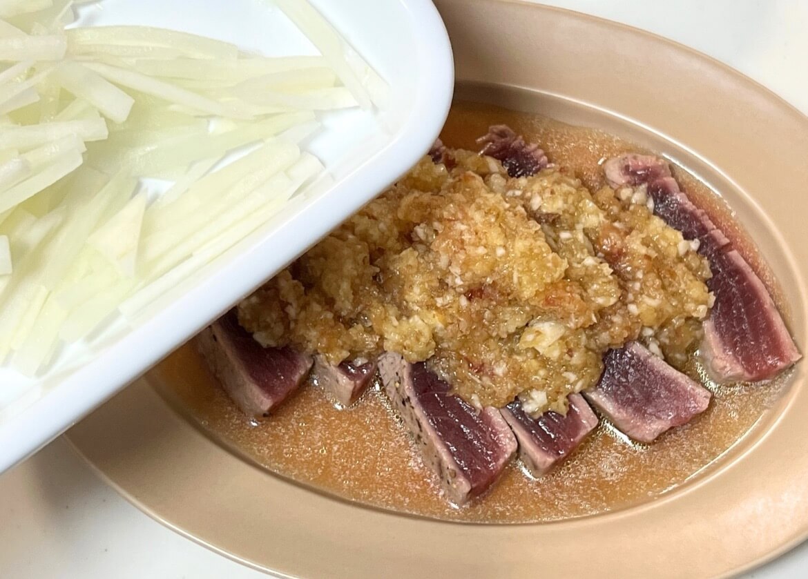 タサン志麻さん「マグロのたたき ポン酢オリーブオイル