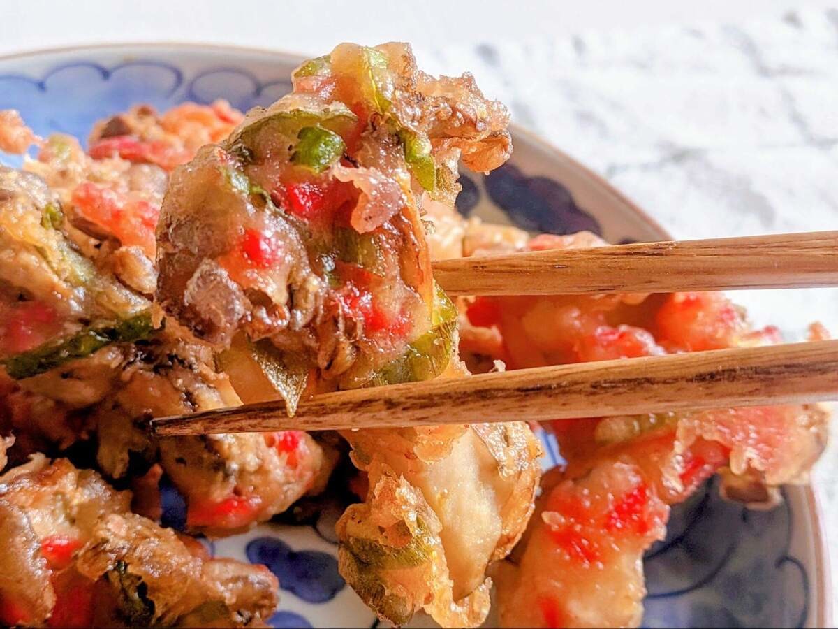 マイタケのたこ焼き風