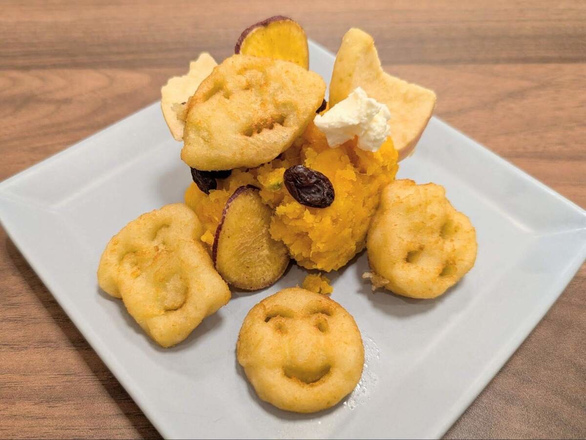 「アンパンマンポテトとかぼちゃのディップサラダ」のレシピ