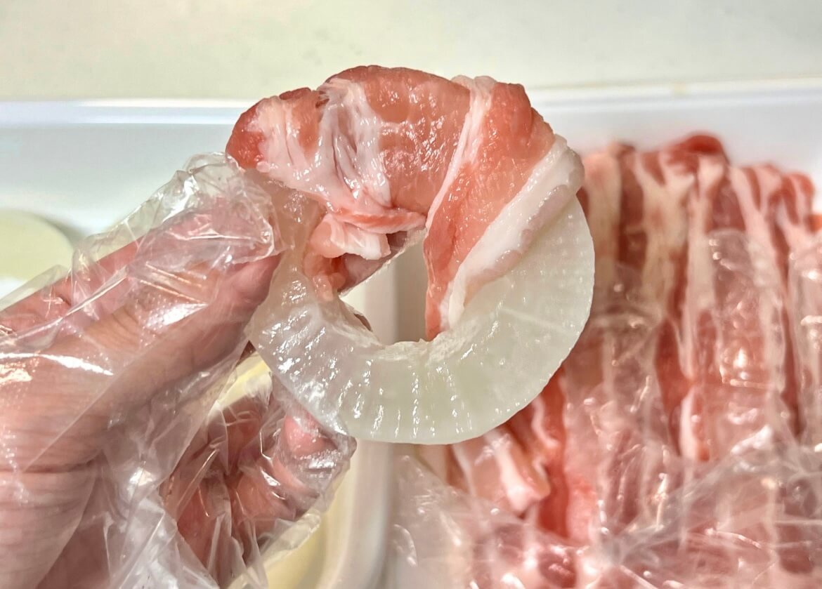 アキオさん「豚巻き大根の塔」