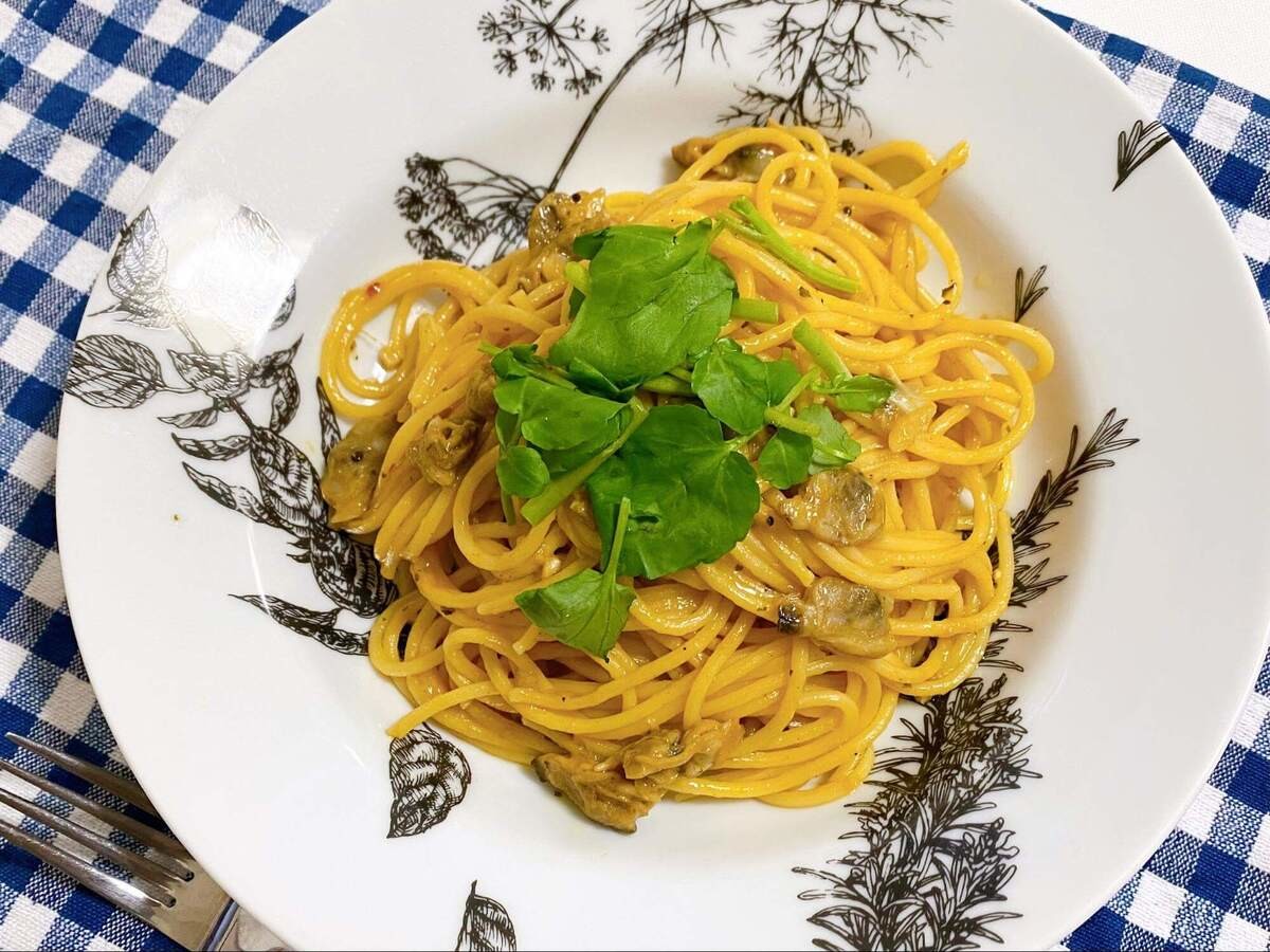 海老レモンソースとあさりの絶品パスタ