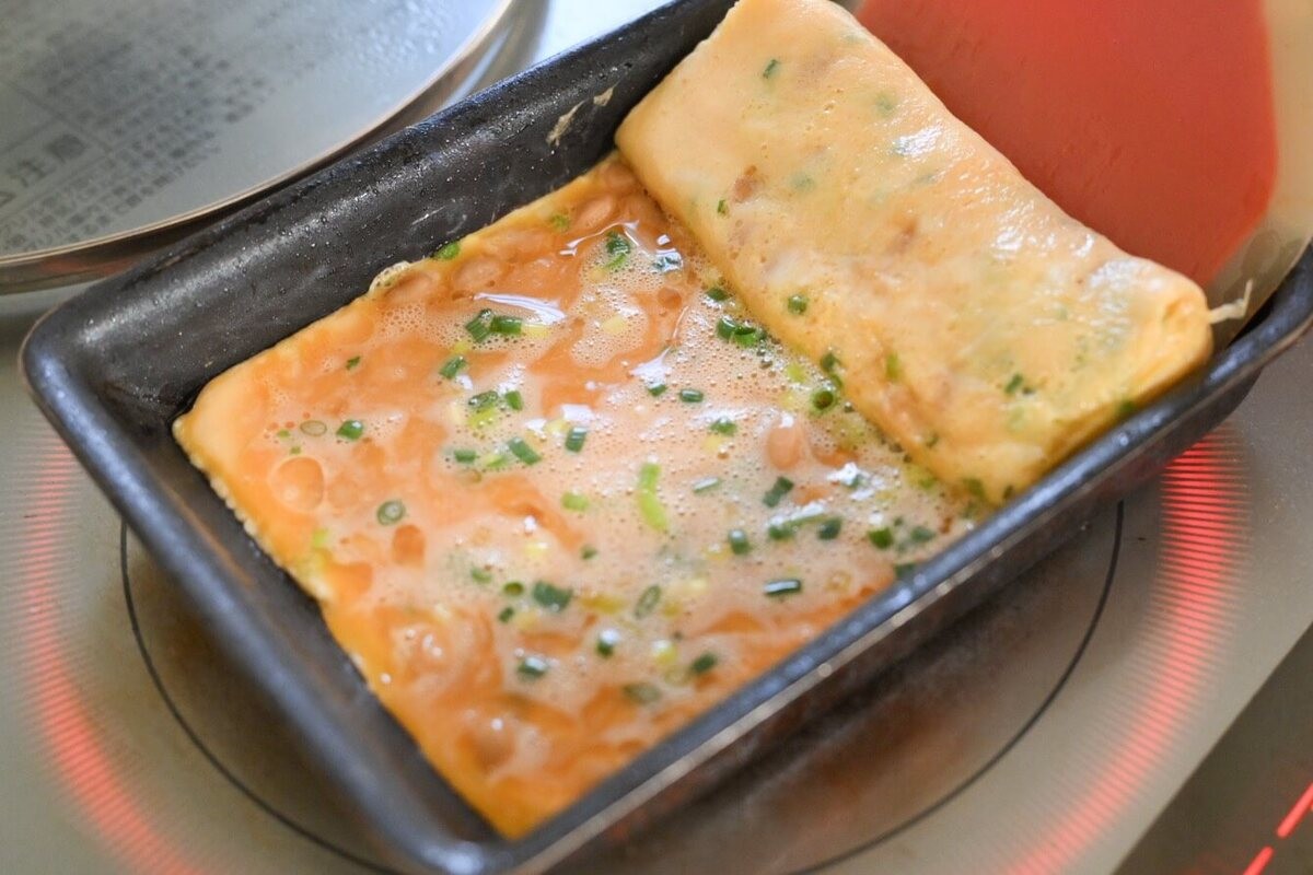 「納豆卵焼き」のレシピ
