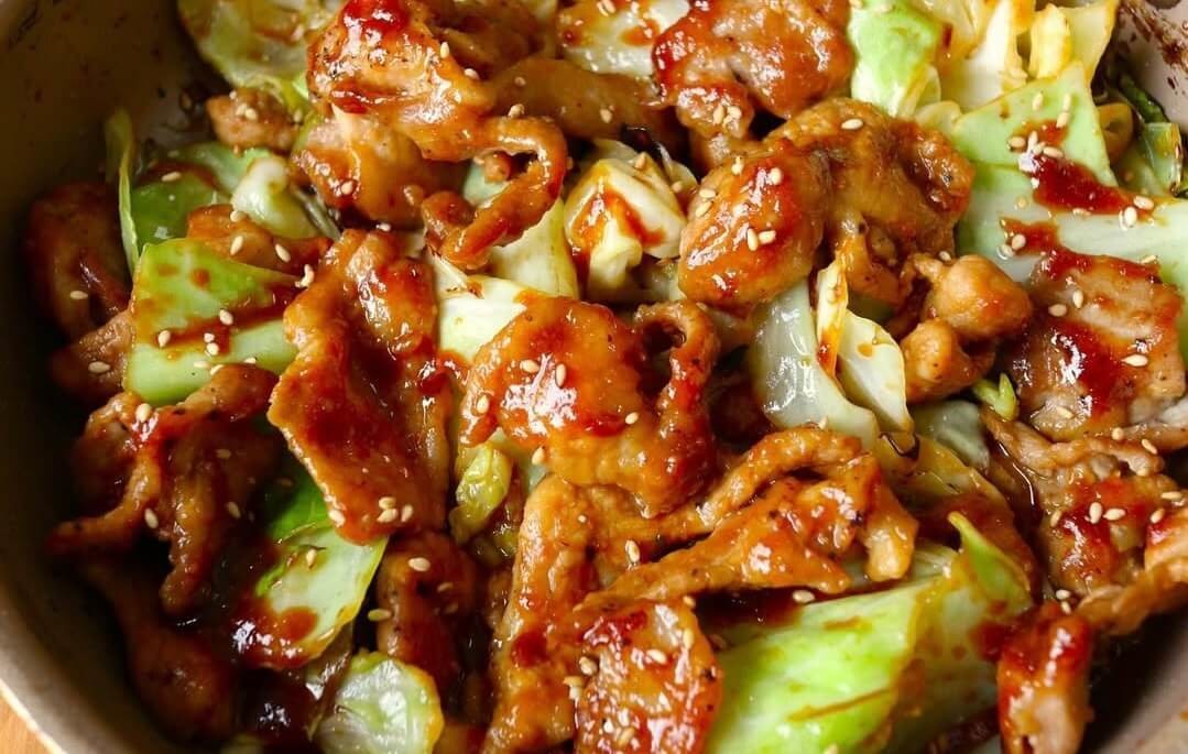 京さん特製「豚こま肉とキャベツのスタミナ味噌炒め」