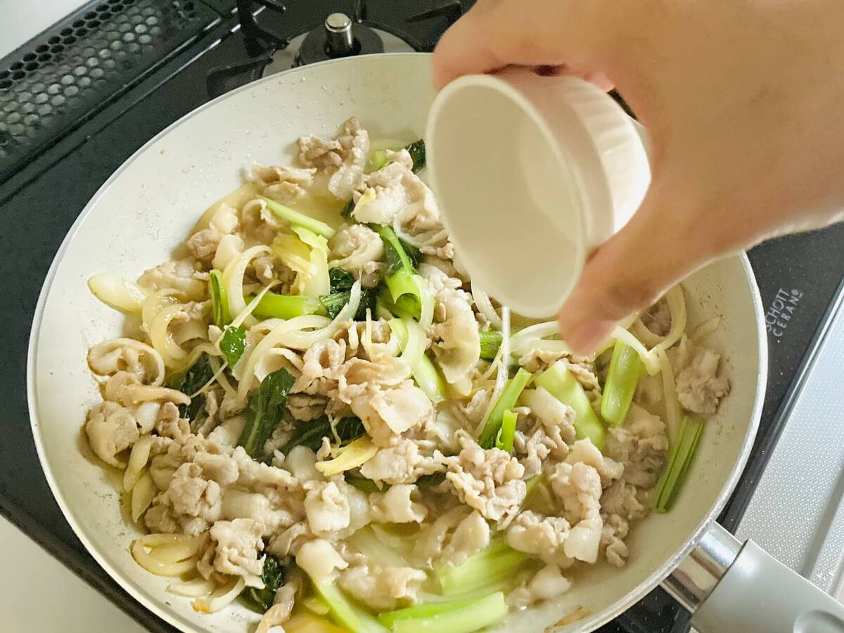 ショウガたっぷり豚バラ炒め