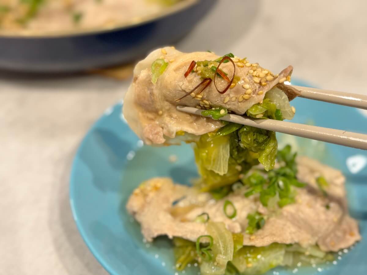 豚レタス蒸し