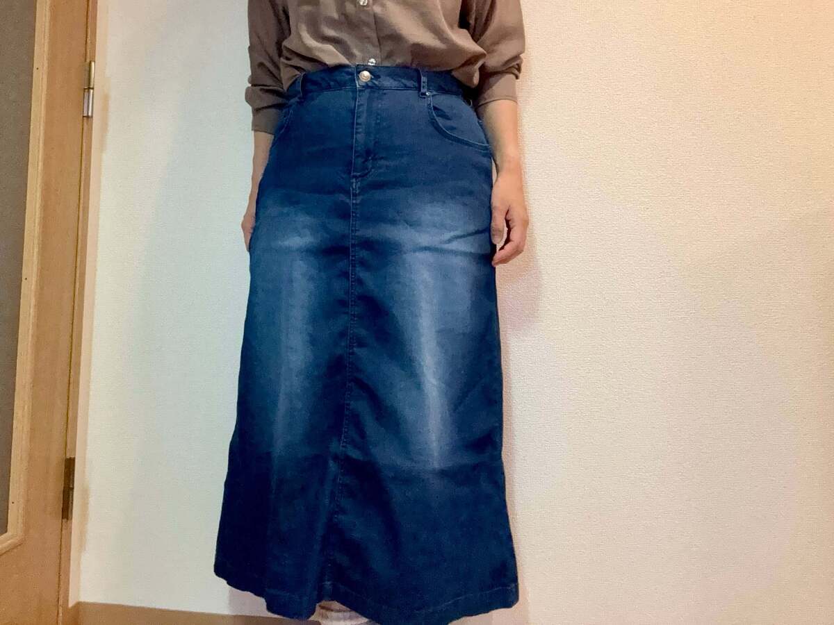 エアライト メッシュデニムスカート