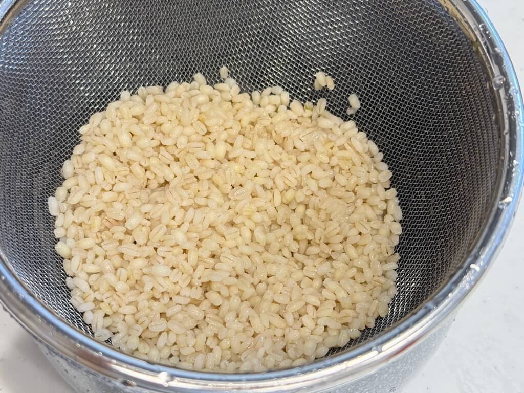 「ゆでもち麦の作り方」