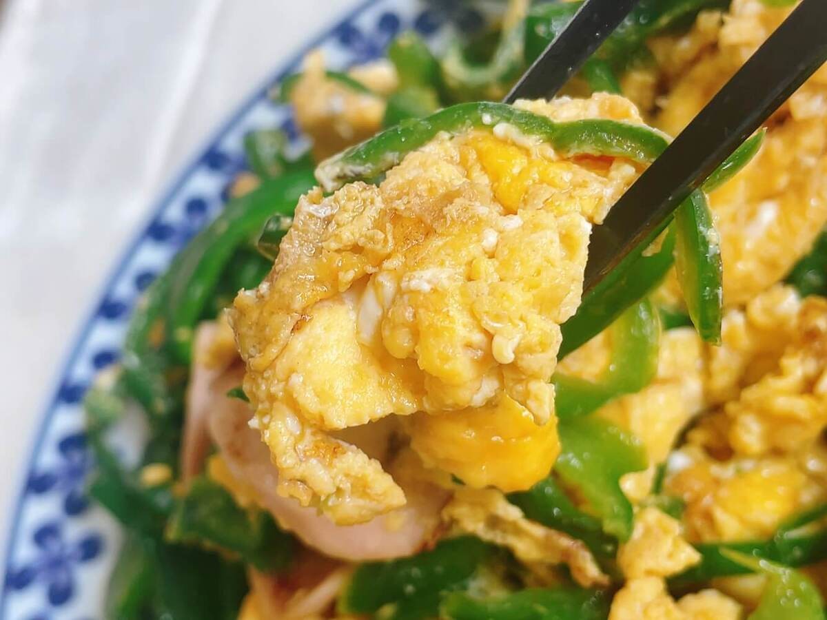 5時に夢中!「魚肉ソーセージとピーマンの卵炒め」