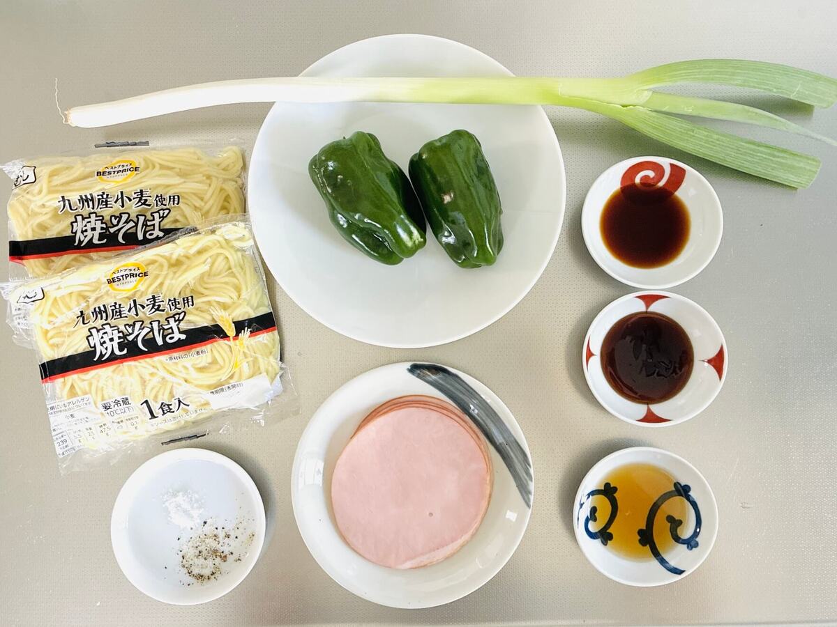 レンチン長ネギ和え麺